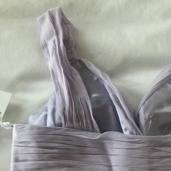 Donna Morgan Light Purple Silky Lined Dress - Picture 9 of 12